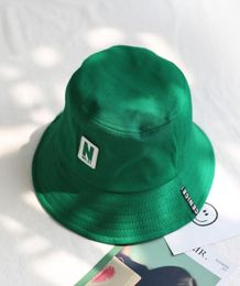 2018 green Bucket Hat Fisherman Hats Men Women Outer Summer Street Hip Hop Dancer Cotton Panama City Hat1723057