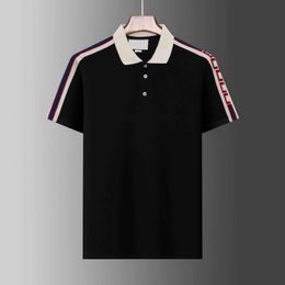 2024ss designer stripe polo shirt t shirts snake polos bee floral mens High street fashion horse polo luxury T-shirt M-XXXL