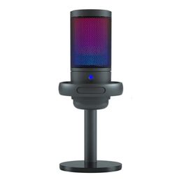 USB Microphone for Recording and Streaming on PC Mac Headphone Output TouchMute Button RGB Hypercardioid 231228