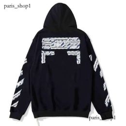 Men's Hoodies Sweatshirts Off Style Fashion Sweater Painted Arrow Crow Stripe Hoodie and T-shirts Offs White 658