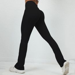 Women Fitness Flare Legging Gym Dance Running Active Wear Pants Outfits Suits Wide Leg Female Sportwear 231228