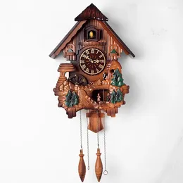Wall Clocks Classic Vintage Cuckoo Clock Retro Wood Unusual Creative With Pendulum Customise