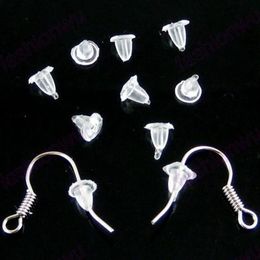 Sell 2000Pcs lots Useful white Transparent Plastic Earrings Back Stopper 4mm DIY Earrings Accessories2150