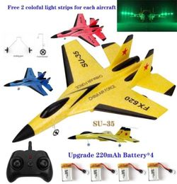 RC Plane SU-35 Remote Glider Wingspan Radio Control Drones Aeroplanes RTF UAV Xmas Gift Assembled Flying Model Toys 2202101228435