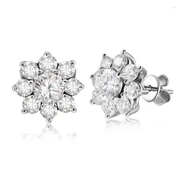 Stud Earrings OEVAS Real 2.8 Carat D Colour Moissanite For Women Top Quality 925 Sterling Silver Sparkling Wedding Jewellery