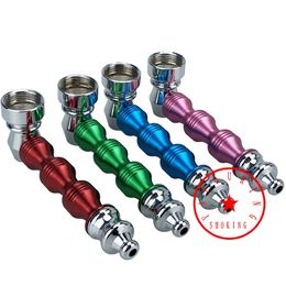 Latest Metal Alloy Pipes Kit Colorful Handle Designs Filter Silver Screen Spoon Bowl Portable Dry Herb Tobacco Cigarette Holder Hand Smoking Tube DHL