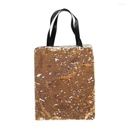 Shopping Bags Reversible Magic Blank Sublimation Print Bag Sequin Women Tote For Gift Handbag