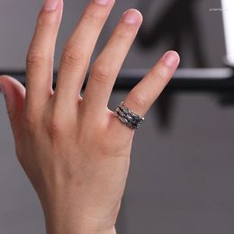 Cluster Rings 2023 Latest Fashion Retro Men's Animal Hollow Fish Ring Alloy Opening Adjustable Hip Hop Men And Women Jewellery Gifts