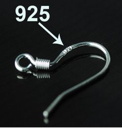 Hot sale 925 Sterling silver Earring Findings Fish Hooks Jewellery DIY Ear Hook Fit Earrings for Jewellery making bulk bulk lots9128266