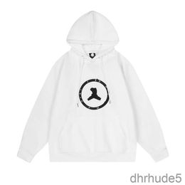Designer Fashion Luxury White Classic Co-branded Aj Hoodie European Ow Limited Edition Mens and Women Pullover Pure Cotton Sweatshirt Sd 8WPA 2JBW