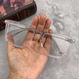 Designer Ch Cross Glasses Frame Chromes Sunglasses for Men Ancient Male Big Face Super Transparent Eye Protection Flat Glass Female Heart High Quality Eyeglass Xfyv
