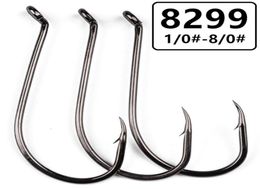 200pcs lot 8 Sizes 1 08 0 8299 Octopus Hook High Carbon Steel Barbed Fishing Hooks Fishhooks Pesca Tackle Accessories A025296l4505197