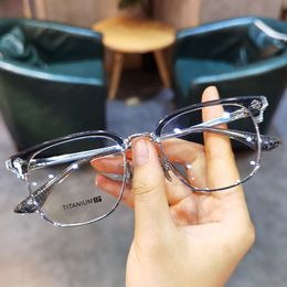 Designer Ch Cross Glasses Frame Chromes Brand Sunglasses New Myopia Eyeglass for Men Women Business Eyebrow Equipped Heart Luxury High Quality Frames 2krg