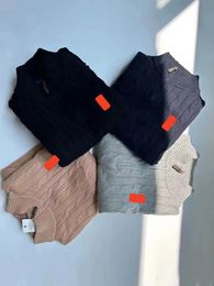 Men's designer polo shirt wool ralphs shirt thick half-chain turtleneck warm pullover slim knit Lauren sweater pony brand