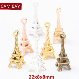200pcs Antique Alloy Eiffel Tower Charms Metal Pendants Fit Bracelet Necklace Jewelry Making DIY Crafts Accessories343h