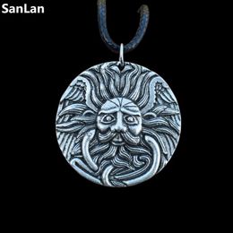 Bel Celt Irish Fire And Sun God Pendant Necklace Round Classical Family Amulet Talisman Symbol Choker Necklaces SanLan 1PCS Chains264W
