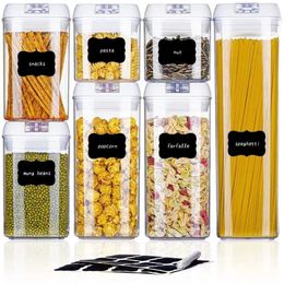 Wewdigi Home Kitchen Food Storage Container Set Pantry Organisation and with Easy Lock Lid 7 Pieces Reusable 231228