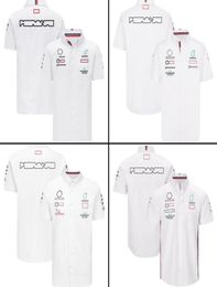 Shirts 2022 1 Team Driver Polo Shirt Summer Men039s Racing Fans Casual Buttoned Shirt Motocross Jersey Car Logo Tops6287968