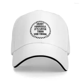 Ball Caps Custom SKA Enjoy Yourself Baseball Cap For Men Women Adjustable Jamaica Music Dad Hat Streetwear