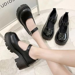 shoes Gothic Lolita Pumps Women Platform Mary Jane Shoes Harakuju Jk Student Girls Japanese High Heels Women's Spring Leather Shoes