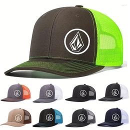 Ball Caps Diamond Printing Fashion Snapback Breathable Net Mesh Baseball Cap Slight Bending Hip Hop Trucker Hat