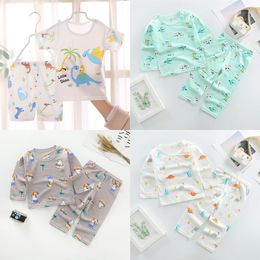 Pyjamas Childrens Home Wear Summer Cotton Underwear Set Hollow Thin Air Conditioning Clothing Girls Two-Piece Drop Delivery Otmji