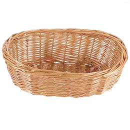Plates Rattan Fruit Basket Woven Bread Storage Garden Baskets For Gathering Vegetables