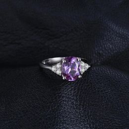 Whole-JewelryPa 3ct Created Alexandrite Sapphire Ring 925 Sterling Silver Rings for Women Engagement Ring Silver 925 Gemstones186P