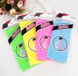 3090cm Novelty Multi Colours Salux Nylon Japanese Exfoliating Beauty Skin Bath Shower Wash Cloth Towel Back Scrubbers ZZA15664293403