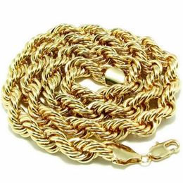 18K Gold chain necklace Metal 10mm thick 90cm long chain necklace270A