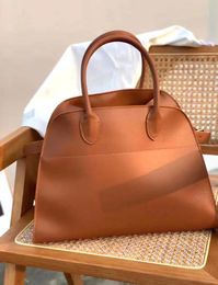 The Row Bag Margaux15 Totes Large Capacity Margaux 10 Handbag Park Tote Leather Luxury Women Designer Camdem Flat Shoulder Strap Closure Soft Margaux Terrasse Purse