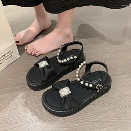 Sandals Women Summer Designer Pearl Platform Shoes Female Fashion Casual Solid Color Sandal For Ladies Zapatos Mujer