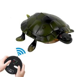 Turtle Remote Control For Water Remote Control Tortoise Toy Animal Figurines Fake Electric Animal Toy Turtle Model For Kids 231229