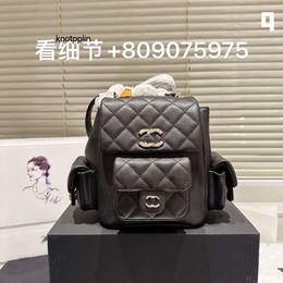 designer Chan girl Womens luxury backpack with small fragrance mini bags Guangzhou Nantai Xiaoxiangfeng Lingge Chain Shoulder Bag for Womens Cowhide Internet