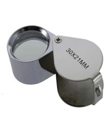 Mini 30X Glass Magnifying Magnifier Jeweler Eye Jewelry Loupe Loop Triplet Jewelers6752733