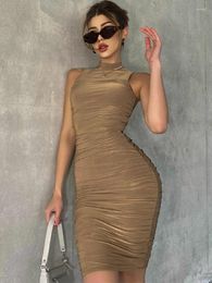 Casual Dresses Pleated Personalised Instagram Style Girl Slim Looking Dress