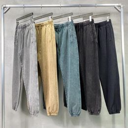 Men's Pants Casual Elastic Sweatpants Slim Fit Joggers Unisex Hip Hop Cargo Jogger Solid Colour Pant