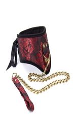 Red Leather Bdsm Fetish Bondage Sex Collar And Leash Adult Game Collars Sex Toys Slave Collar Erotic Neck Collar5961356