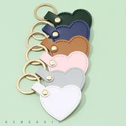 Keychains Heart-shaped PU Leather Key Chains For Women Cute Heart Keyring Accessories Handbag Decoration Car Keychain