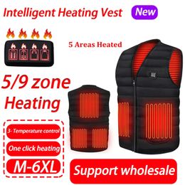 95 Area Usb Heated Jacket Men WomenHeated Vest Heating Tactical Down Bodywarmer Heater Veste 231229