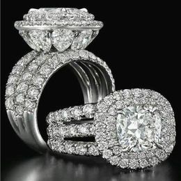 Victoria Wieck Stunning Luxury Jewellery Couple Rings 925 Sterling Silver Pear Cut Sapphire Emerald Multi Gemstones Wedding Bridal R262A