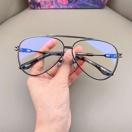 Designer Ch Cross Glasses Frame Chromes Brand Sunglasses Eyeglass Large Myopia Face Pure Titanium Mirror Degree Flat Heart Luxury High Quality Frames 2024 Y5dd