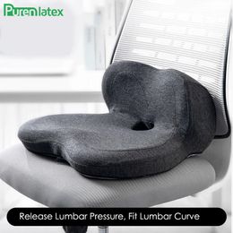 Purenlatex Seat Back Cushion Coccyx Chair Cushion Orthopaedic Pillow for Lower Back Tailbone and Sciatica Pain Relief Cushion 231228