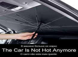 125cm 145cm Foldable Car Windshield Sun Shade Umbrella Car UV Cover Sunshade Heat Insulation Front Window Interior Protection Y2208275460