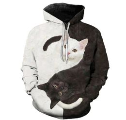 Men039s Hoodies Sweatshirts Cute Cat Boy Girl Outdoor 3D Printing Hoodie Sweater Pet Print Fashion Sports Pullover Autumn And7905228