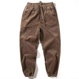 Men's Pants Spring And Autumn Corduroy Trousers Loose Comfortable Plus Size Sweatpants Casual Solid Colour Versatile Wide Leg
