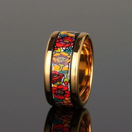 monet poppy series rings 18k goldplated enamel rings top quality ring for women designer jewelry Mother's Day Gift239c