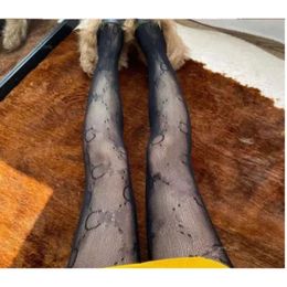Sexy Long Stockings Tights Women Fashion Black And White Thin Lace Mesh Tights Soft Breathable Hollow Letter Tight Panty Hose High Quality 689