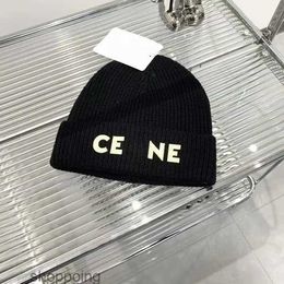 Classic Knitted Hat Beanie Cap Women's Rabbit Hair Hats Official Website Synchronized for Men and Thickened for Warmth 1LP1K