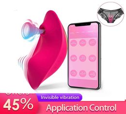 App Remote Control Underwear Wearable Vibrator for Women Clitoris Suck Suction Vagina G Spot Stimulation Couple039s Erotic Toys6201503